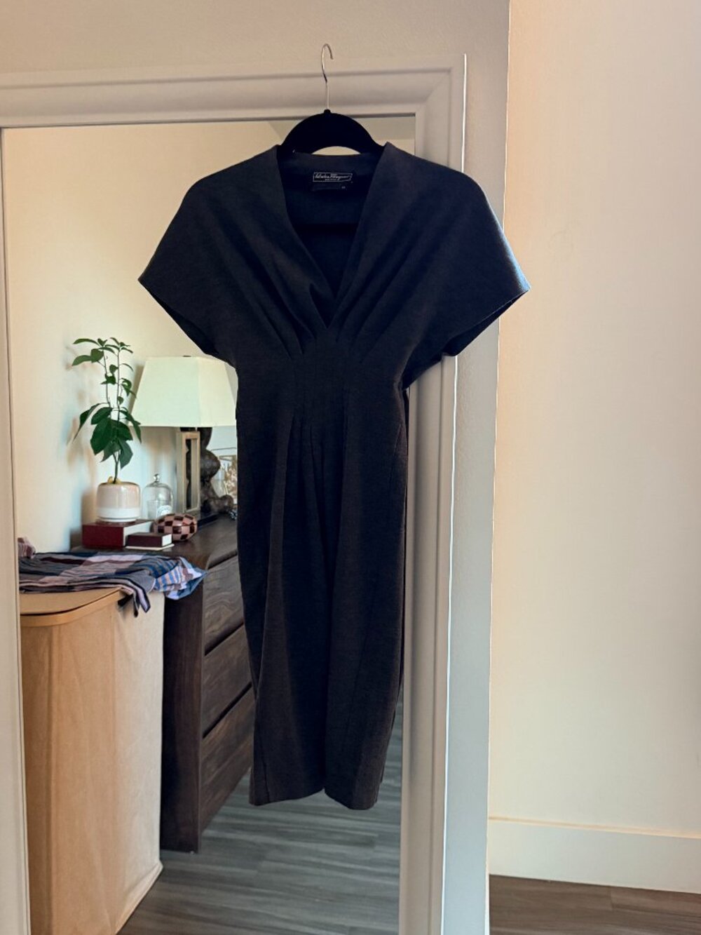 Salvatore Ferragamo Wool Wrap Dress (38)